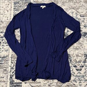 Love Culture Navy Blue Open Front Cardigan - Made in Cambodia Super Soft Comfy